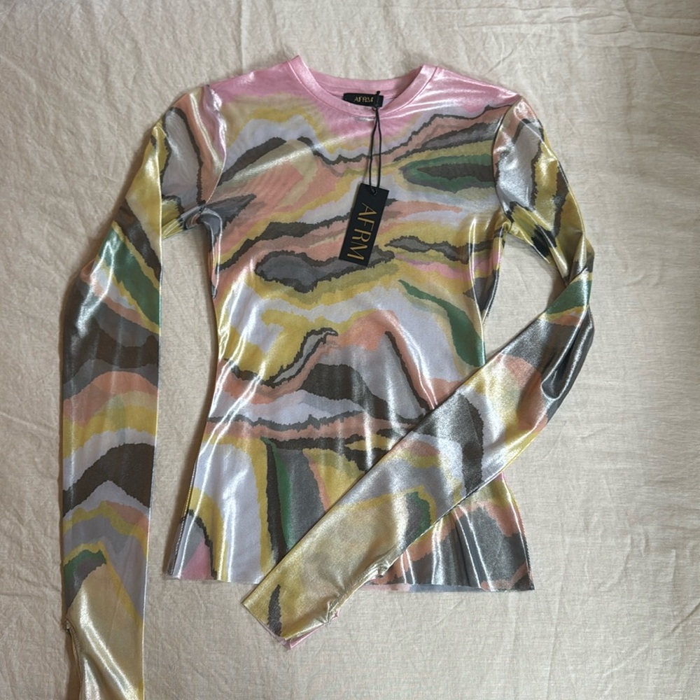 AFRM (NWT) Kaylee Top - metallic